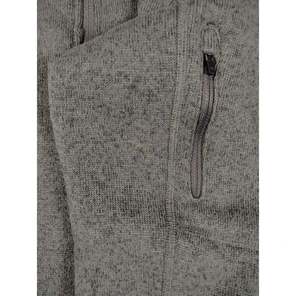 The North Face Pullover Mens Large Green Fleece 1/4 Zip Thermal Hiking Outdoors